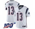 New England Patriots #13 Phillip Dorsett White Vapor Untouchable Limited Player 100th Season Football Jersey