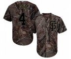San Francisco Giants #4 Mel Ott Authentic Camo Realtree Collection Flex Base Baseball Jersey