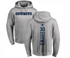 Dallas Cowboys #30 Anthony Brown Ash Backer Pullover Hoodie