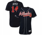 Atlanta Braves #14 Matt Joyce Navy Blue Alternate Flex Base Authentic Collection Baseball Jersey