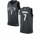 Brooklyn Nets #7 Kevin Durant Authentic Gray Basketball Jersey Statement Edition