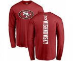 San Francisco 49ers #6 Mitch Wishnowsky Red Backer Long Sleeve T-Shirt