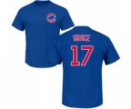 MLB Nike Chicago Cubs #17 Mark Grace Royal Blue Name & Number T-Shirt
