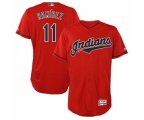 Cleveland Indians #11 Jose Ramirez Scarlet Alternate Flex Base Authentic Collection Baseball Jersey