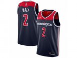 Washington Wizards #2 John Wall Authentic Navy Blue NBA Jersey Statement Edition