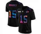 Kansas City Chiefs #15 Patrick Mahomes Multi-Color Black 2020 NFL Crucial Catch Vapor Untouchable Limited Jersey