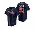 Atlanta Braves #51 Will Smith Nike Navy 2020 Replica Alternate Jersey