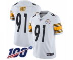 Pittsburgh Steelers #91 Stephon Tuitt White Vapor Untouchable Limited Player 100th Season Football Jersey