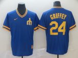 Nike Seattle Mariners #24 Ken Griffey Blue M&N MLB Jersey