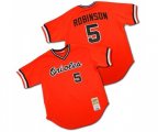Baltimore Orioles #5 Brooks Robinson Replica Orange Throwback Baseball Jersey