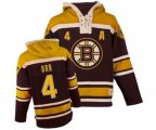 Old Time Hockey Boston Bruins #4 Bobby Orr Authentic Black Sawyer Hooded Sweatshirt NHL Jersey