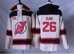 New Jersey Devils #26 Patrik Elias Cream Sawyer Hooded Sweatshirt Stitched NHL Jersey