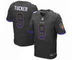 Baltimore Ravens #9 Justin Tucker Elite Black Alternate Drift Fashion Football Jersey
