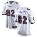 Baltimore Ravens Retired Player #82 Shannon Sharpe Nike White Vapor Limited Player Jersey