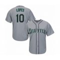 Seattle Mariners #10 Tim Lopes Authentic Grey Road Cool Base Baseball Player Jersey