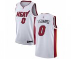 Miami Heat #0 Meyers Leonard Authentic White Basketball Jersey - Association Edition