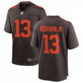 Cleveland Browns #13 Odell Beckham Jr. Nike Brown Alternate Player Vapor Limited Jersey
