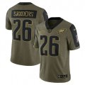 Philadelphia Eagles #26 Miles Sanders Nike Olive 2021 Salute To Service Limited Player Jersey