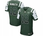 New York Jets #12 Joe Namath Elite Green Home Drift Fashion Football Jersey