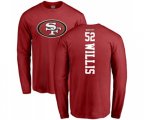 San Francisco 49ers #52 Patrick Willis Red Backer Long Sleeve T-Shirt