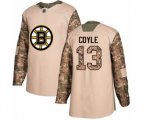 Boston Bruins #13 Charlie Coyle Authentic Camo Veterans Day Practice Hockey Jersey