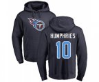 Tennessee Titans #10 Adam Humphries Navy Blue Name & Number Logo Pullover Hoodie