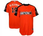 Colorado Rockies #19 Charlie Blackmon Authentic Orange National League 2017 Baseball All-Star Baseball Jersey