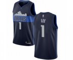 Dallas Mavericks #1 Courtney Lee Authentic Navy Blue Basketball Jersey Statement Edition