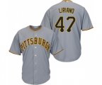 Pittsburgh Pirates #47 Francisco Liriano Replica Grey Road Cool Base Baseball Jersey