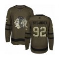 Chicago Blackhawks #92 Alexander Nylander Authentic Green Salute to Service Hockey Jersey
