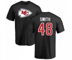 Kansas City Chiefs #48 Terrance Smith Black Name & Number Logo T-Shirt