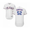 Texas Rangers #52 Adrian Sampson White Home Flex Base Authentic Collection Baseball Player Jersey
