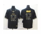 Tampa Bay Buccaneers #12 Tom Brady Limited Black Golden Edition Football Jersey