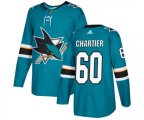 Adidas San Jose Sharks #60 Rourke Chartier Premier Teal Green Home NHL Jersey