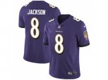 Baltimore Ravens #8 Lamar Jackson Purple Team Color Stitched NFL Vapor Untouchable Limited Jersey
