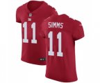 New York Giants #11 Phil Simms Red Alternate Vapor Untouchable Elite Player Football Jersey