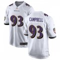 Baltimore Ravens #93 Calais Campbell Nike White Vapor Limited Player Jersey
