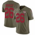 New York Giants #26 Saquon Barkley Limited Olive 2017 Salute to Service NFL Jersey