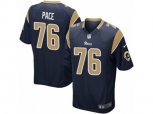 Los Angeles Rams #76 Orlando Pace Game Navy Blue Team Color NFL Jersey