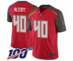 Tampa Bay Buccaneers #40 Mike Alstott Red Team Color Vapor Untouchable Limited Player 100th Season Football Jersey