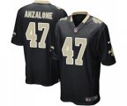 New Orleans Saints #47 Alex Anzalone Game Black Team Color Football Jersey