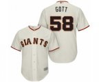 San Francisco Giants #58 Trevor Gott Replica Cream Home Cool Base Baseball Player Jersey