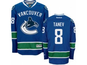 Vancouver Canucks #8 Christopher Tanev Authentic Navy Blue Home NHL Jersey