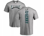 Philadelphia Eagles #47 Nate Gerry Ash Backer T-Shirt