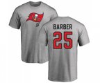 Tampa Bay Buccaneers #25 Peyton Barber Ash Name & Number Logo T-Shirt