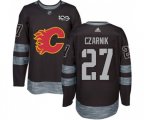 Calgary Flames #27 Austin Czarnik Authentic Black 1917-2017 100th Anniversary Hockey Jersey