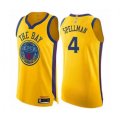 Golden State Warriors #4 Omari Spellman Authentic Gold Basketball Jersey - City Edition