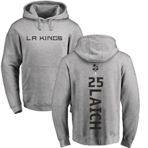 Los Angeles Kings #25 Brooks Laich Ash Backer Pullover Hoodie