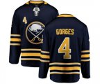 Buffalo Sabres #4 Josh Gorges Fanatics Branded Navy Blue Home Breakaway NHL Jersey