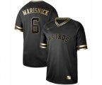 Houston Astros #6 Jake Marisnick Authentic Black Gold Fashion Baseball Jersey